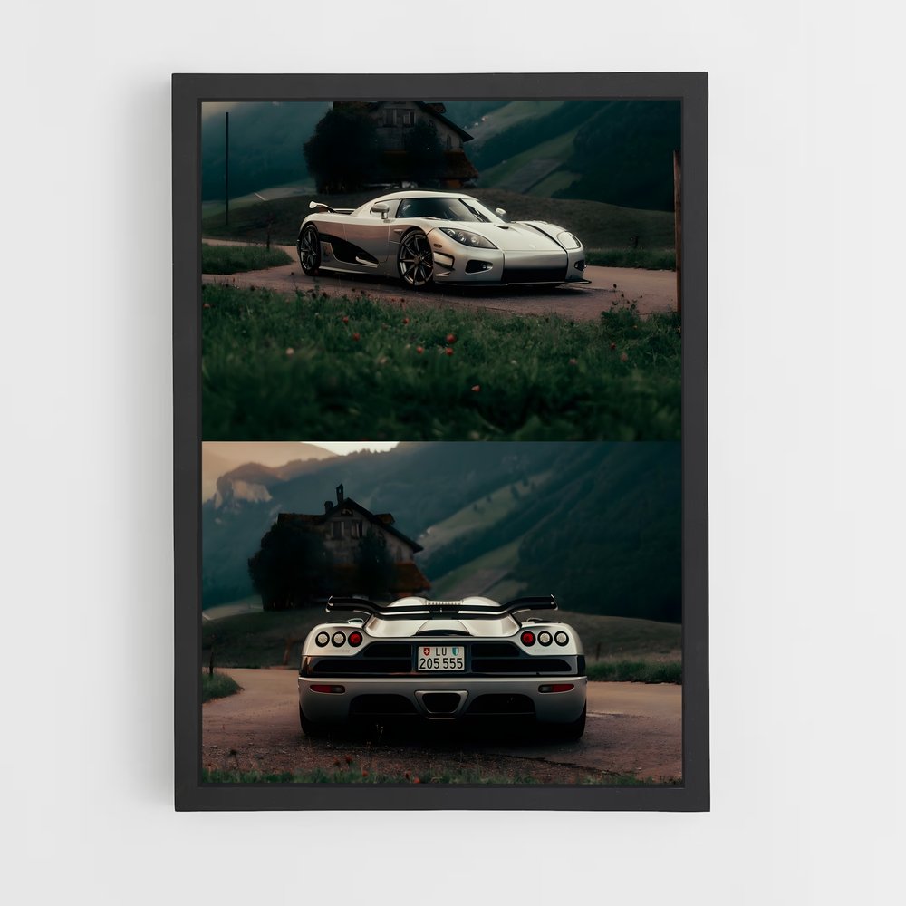 Poster Route d'Exception – affiche Koenigsegg (vue 2)